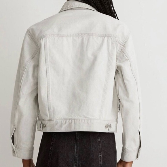 Madewell - NWT Women’s The Trucker crop jean jacket Glenrich wash denim size XS - Picture 2 of 9